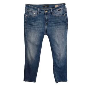 Mavi Jeans Womens Size 28P Blue Emma Slim Boyfriend Mid Rise Stretch Casual